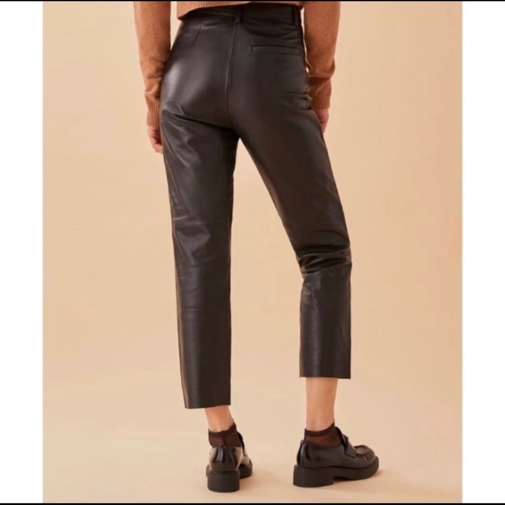 [Reformation] Veda Leather Pant Black NEW
